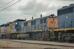 CSX 3GS21B Locomotives in the yard